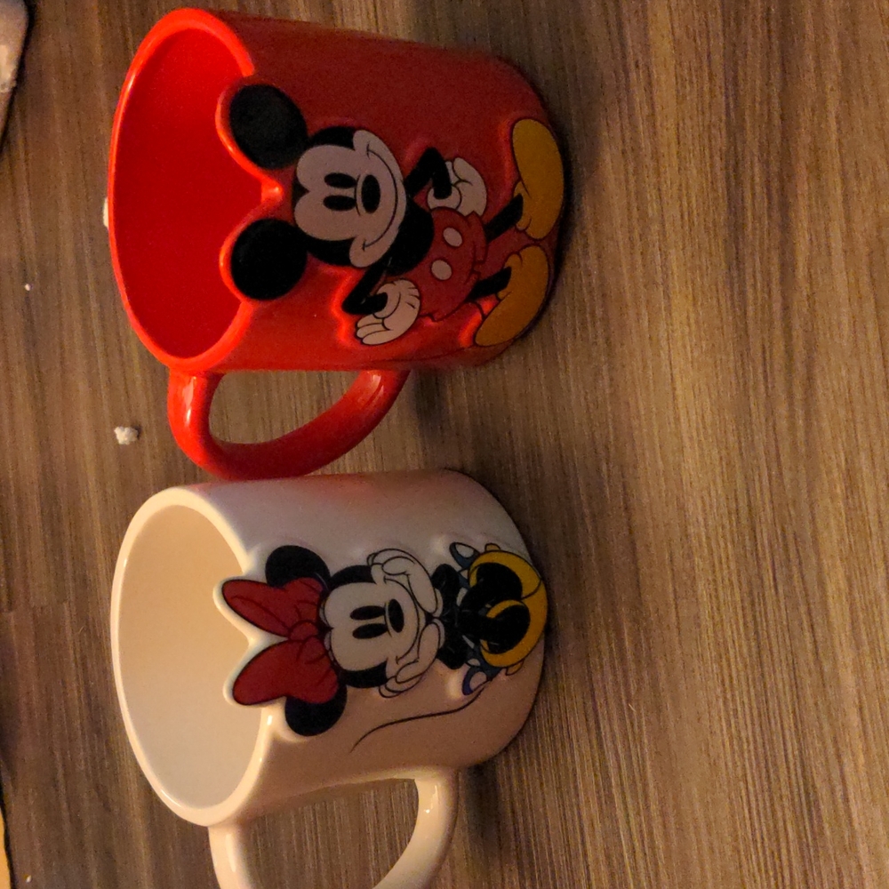 Mickey and Minnie coffee mugs